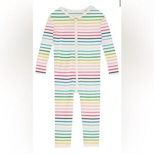 Kickee Colorful Striped Footie Baby One Piece 6-9 Months